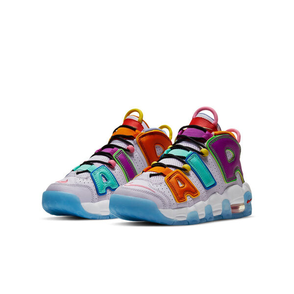 Кроссовки air more uptempo orange/blue/purple Nike, синий — фото 3
