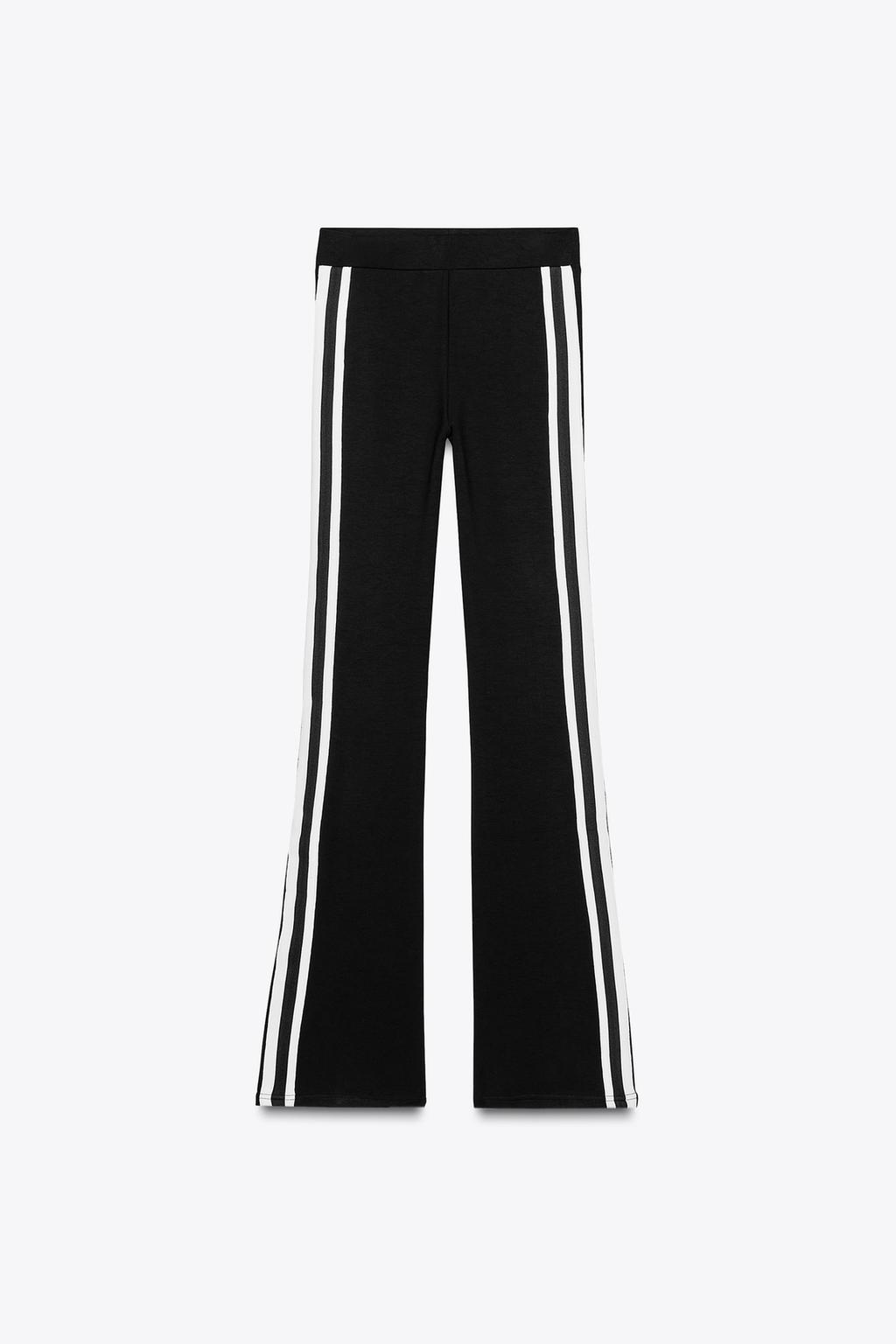 

Леггинсы-клеш в боковую полоску ZARA, черный