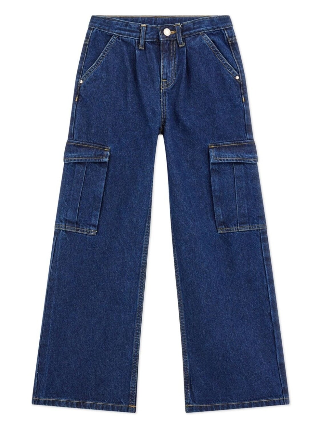 

Guess kids прямые джинсы с логотипом, синий