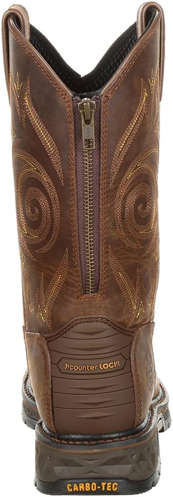 Мужские ботинки Georgia Boot Carbo-Tec LT с композитным носком и водонепроницаемые, 8 Wide Brown — фото 3