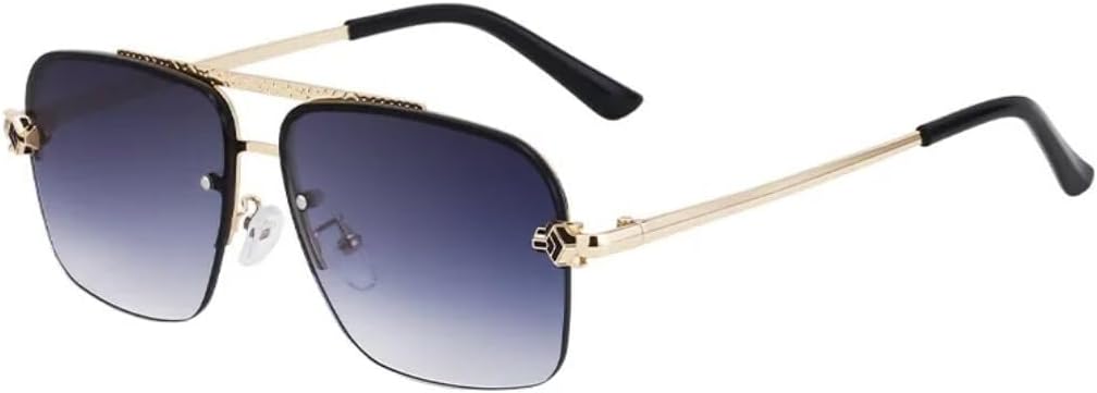 

Солнцезащитные очки для мужчин и женщин - защита UV400 - металлические петли, большая оправа, градиентные линзы, для занятий спортом на открытом воздухе и вождения LXLHWN, Ttyj340-1