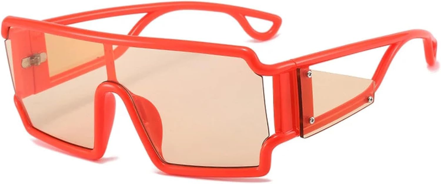 

Модные солнцезащитные очки большого размера с ажурной оправой, цельные, для женщин и мужчин, классические, для активного отдыха, вождения и путешествий, с защитой от УФ-излучения UV400 generic, Orange Champagne