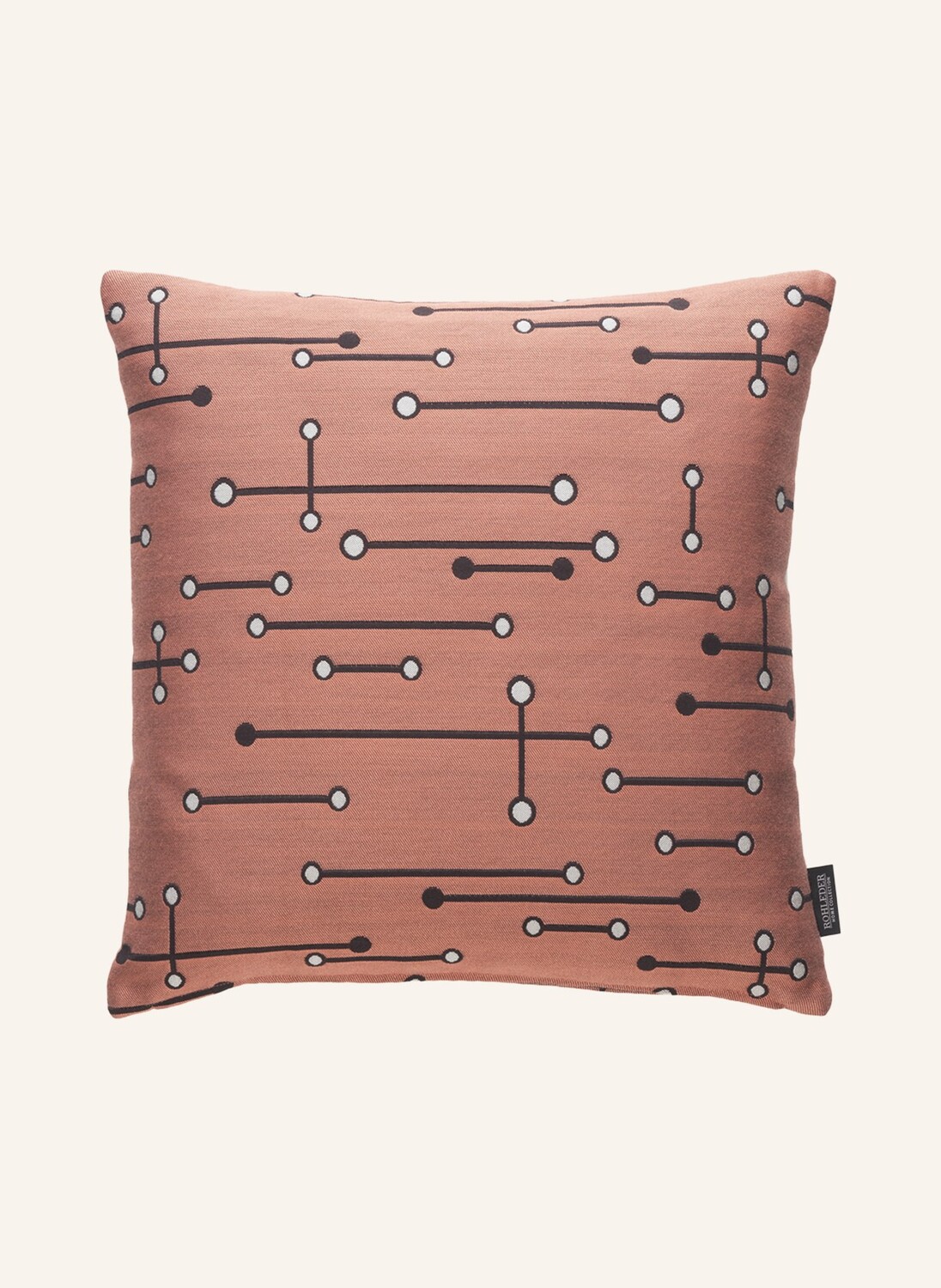 

Декоративная подушка Rohleder PIN mit Federfüllung, 45x45 см, цвет rosé/schwarz/weiss
