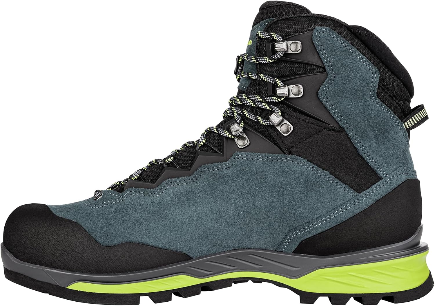 Мужские ботинки LOWA Cadin II GTX Mid из замши и текстиля, зеленый — фото 3