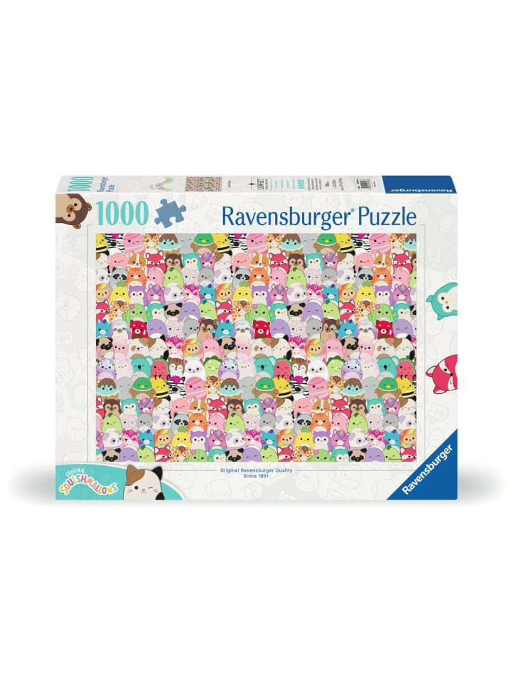 

Пазл Ravensburger, 1000 деталей, мягкие игрушки-антистресс разных цветов