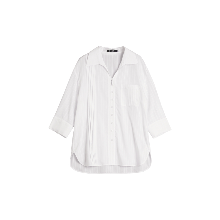 

ELLE Рубашка женская белая с квадратным воротником