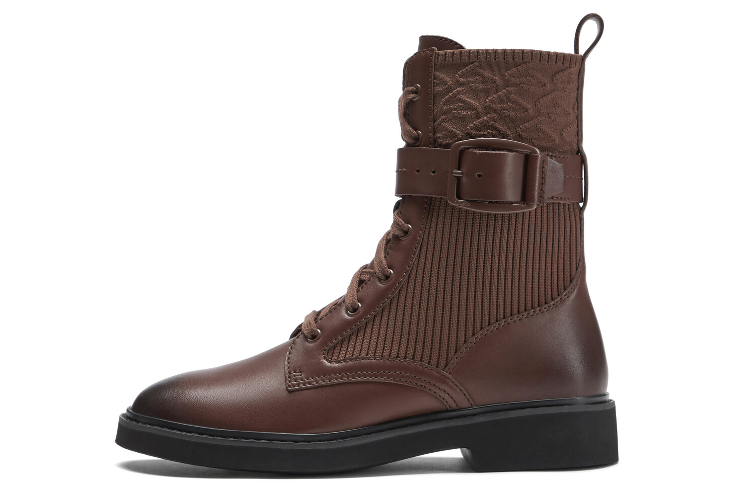 Ботинки женские Clarks Martin высокие с тиснением, темно-коричневый