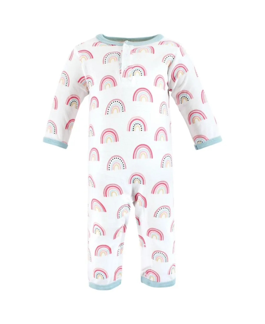 Мягкий хлопковый комбинезон для девочек Hudson Baby, Modern Rainbow — фото 3