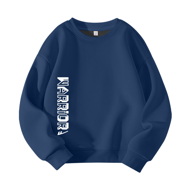 Детский свитшот с круглым вырезом утолщенный WARRIOR, medium серый/h hollow out english right bottom — фото 3