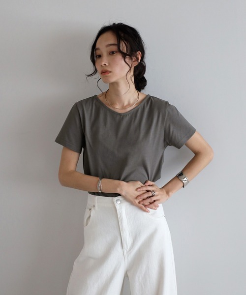 

Футболка с двусторонним вырезом горловины, защита от пятен пота Bonjour Sagan, угольно-серый