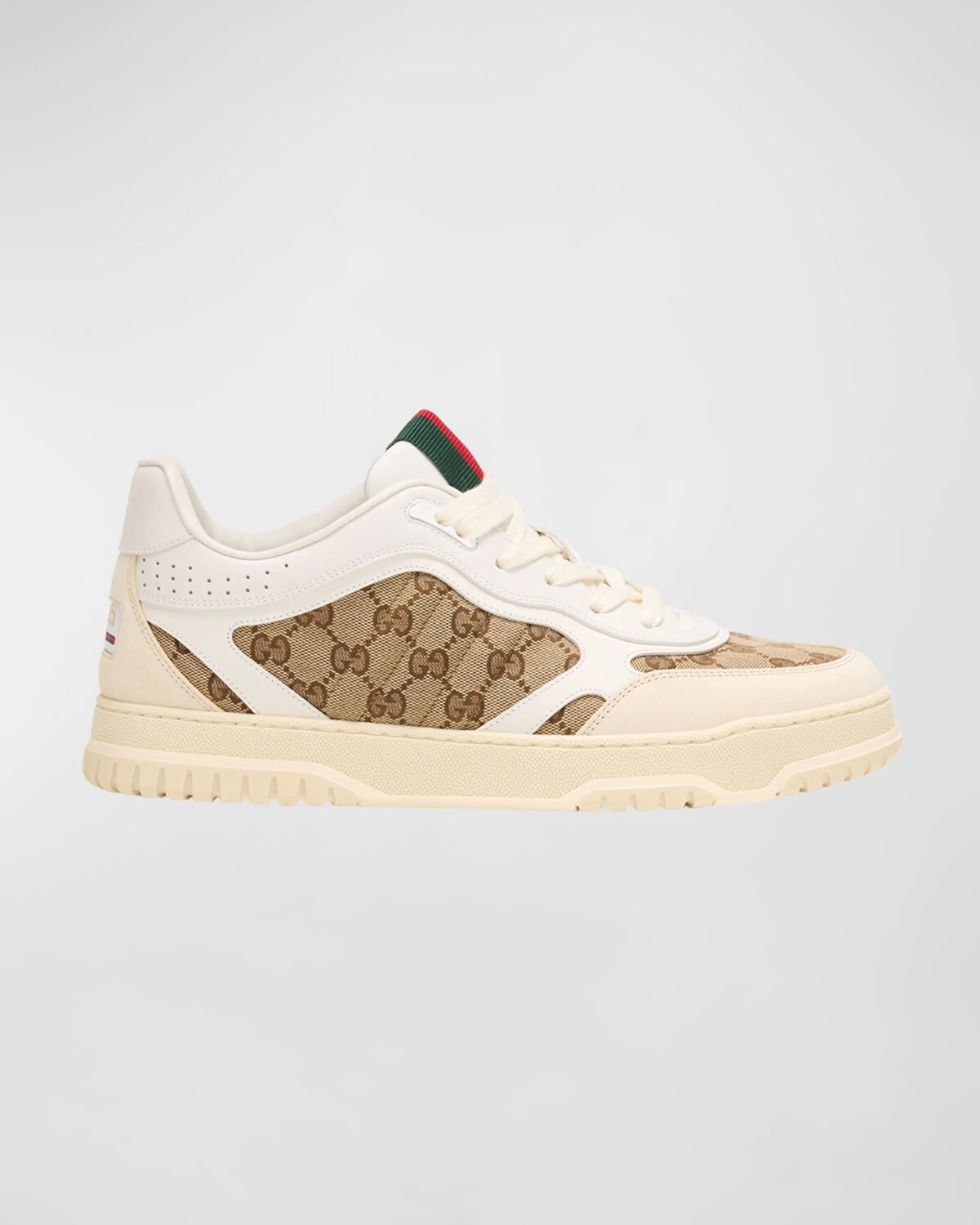 

Мужские кроссовки Re-Web GG Supreme из ткани и кожи Gucci, цвет White/Beige