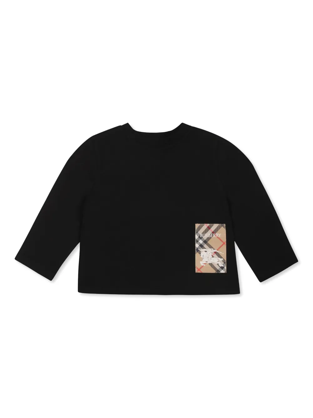 

Футболка Check Label BURBERRY KIDS, черный