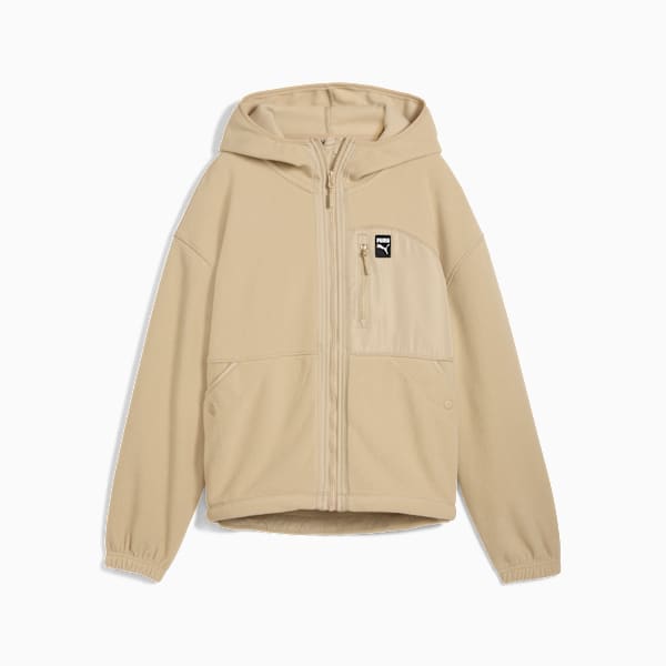 

Женская флисовая куртка с капюшоном Polar Fleece Puma, бежевый