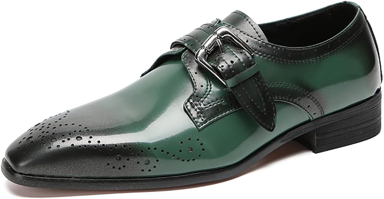 

Мужские лоферы Santimon, формальные, из натуральной кожи, с гладким мыском, мокасины, модные, для выпускного, свадьбы, деловой и повседневной носки, дышащие, комфортные, с пряжкой, для смокинга и костюма, зеленый