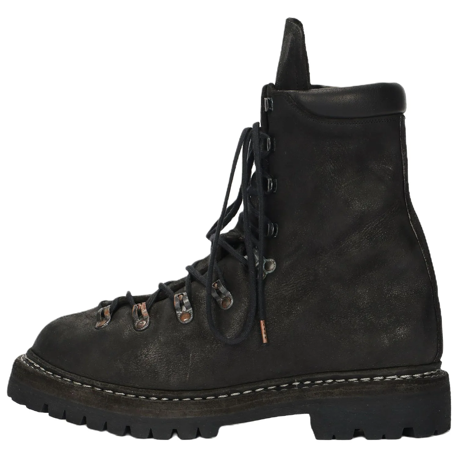 GUIDI Кожаные треккинговые ботинки мужские черные