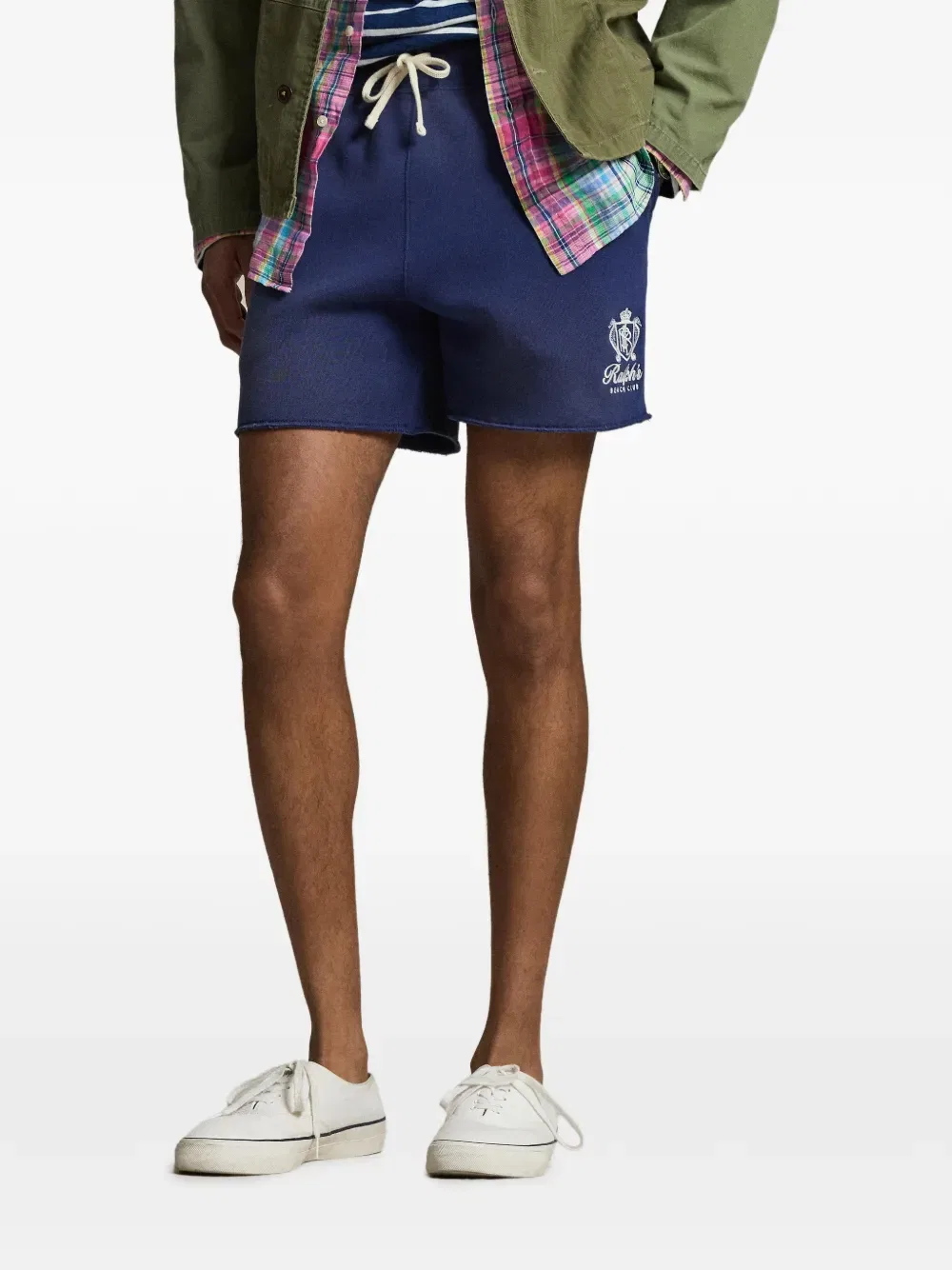 Шорты с графическим принтом и завязками Polo Ralph Lauren, синий — фото 4
