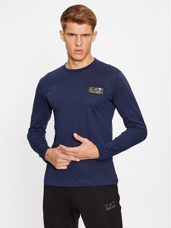 

Классический крой с длинными рукавами Ea7 Emporio Armani, синий