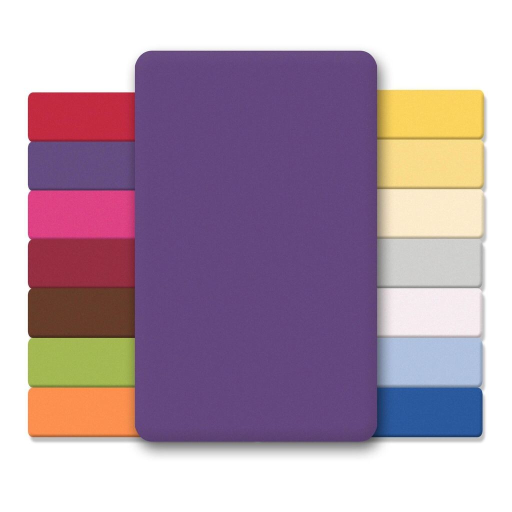

Простыни Lucina Minis 60х120-70х140 фиолетовый хлопковый трикотаж 130г/м² CelinaTex