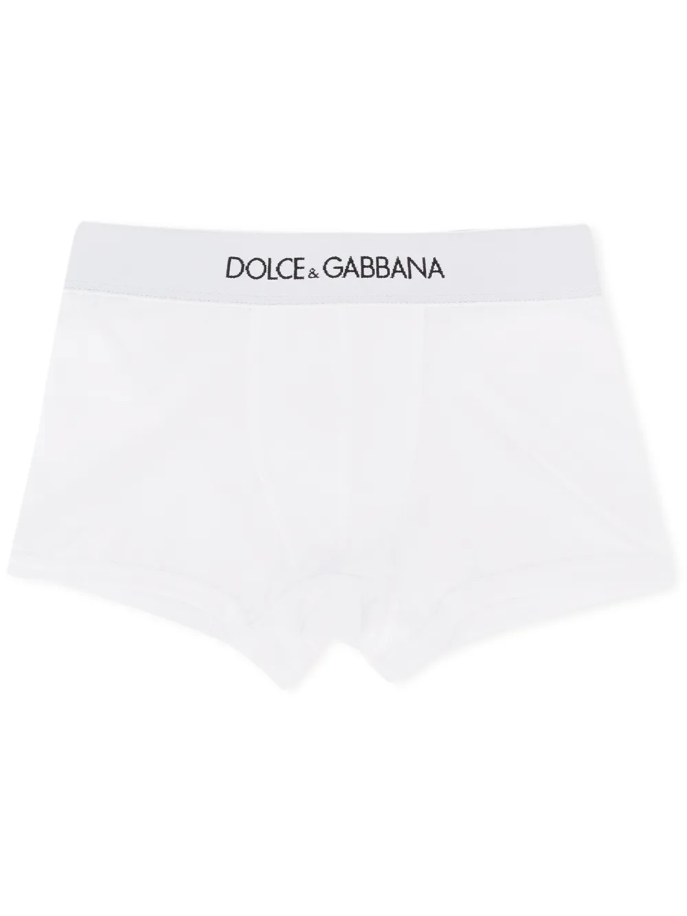 Боксеры с логотипом на поясе Dolce & Gabbana Kids, белый — фото 2