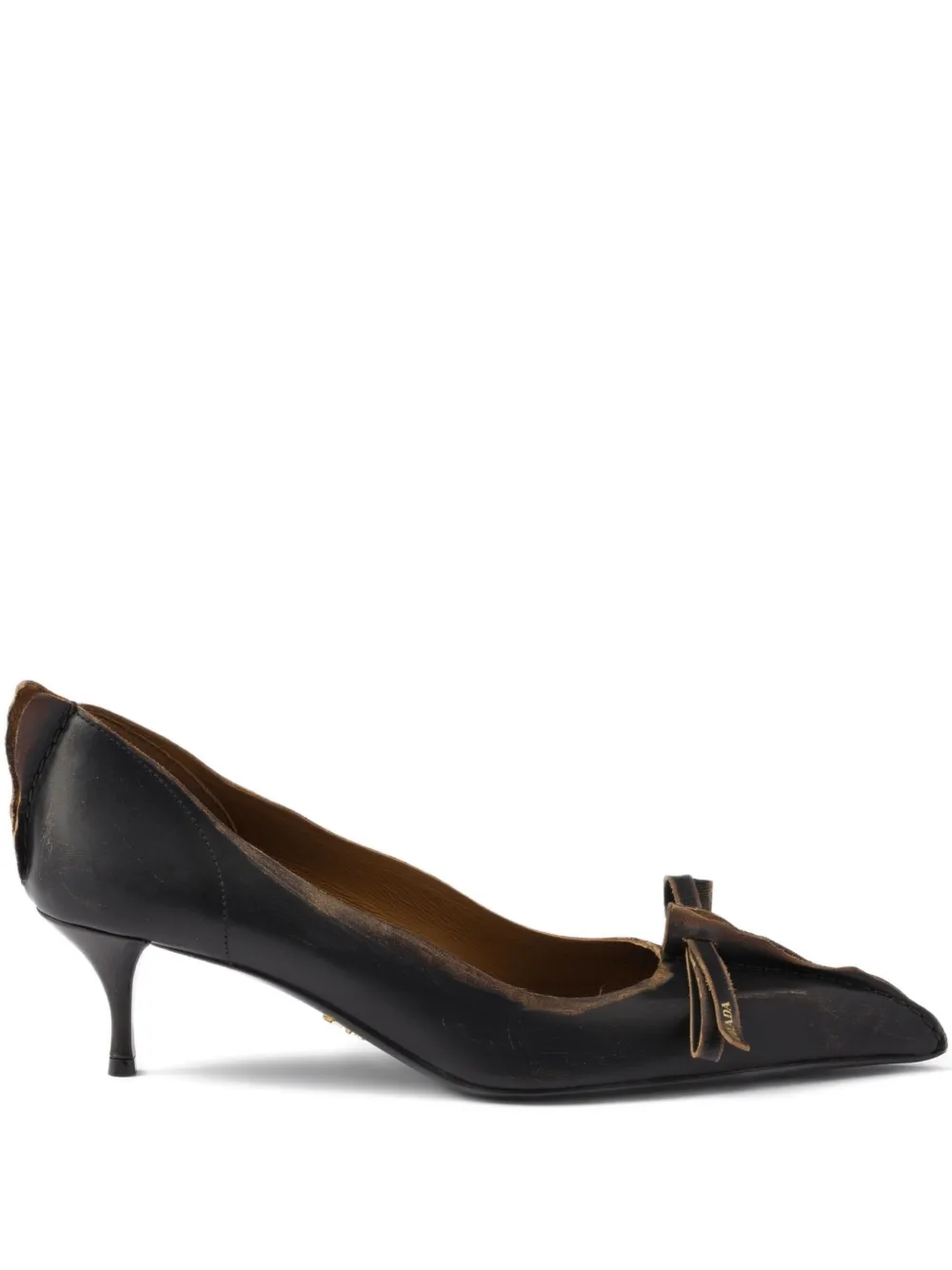 Туфли Antiqued 55 Prada, черный