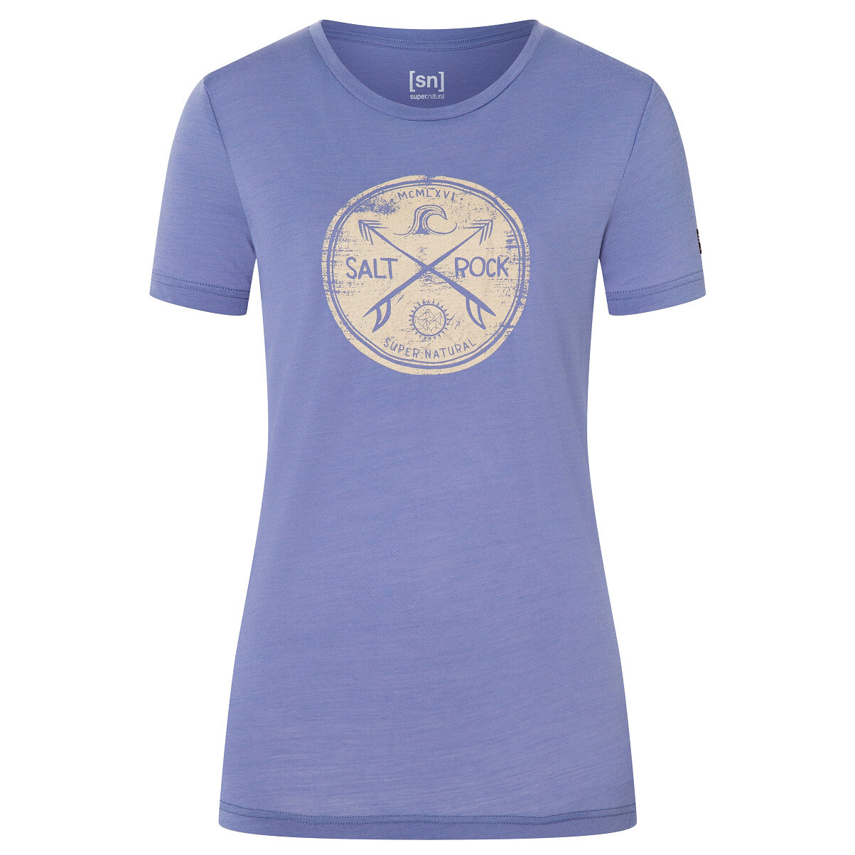 

Рубашка из мериноса Super Natural Women's Salt & Rock Tee, цвет Blue Violet/Semolina