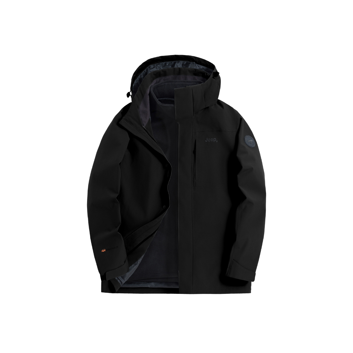 

Туристический походный городской образ жизни/путешествия/поездки waterproof, windproof, breathable, abrasion resistant, thermal Jeep, черный