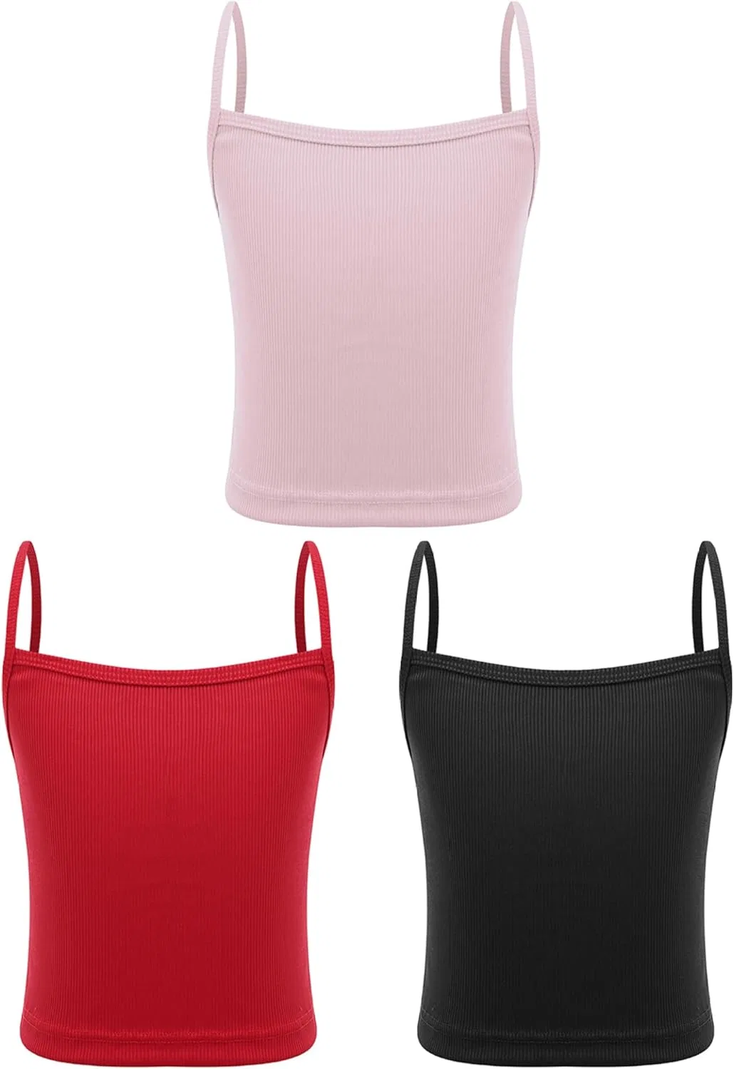 Детские топы-борцовки 3 шт, Lorilida, Black&red&pink