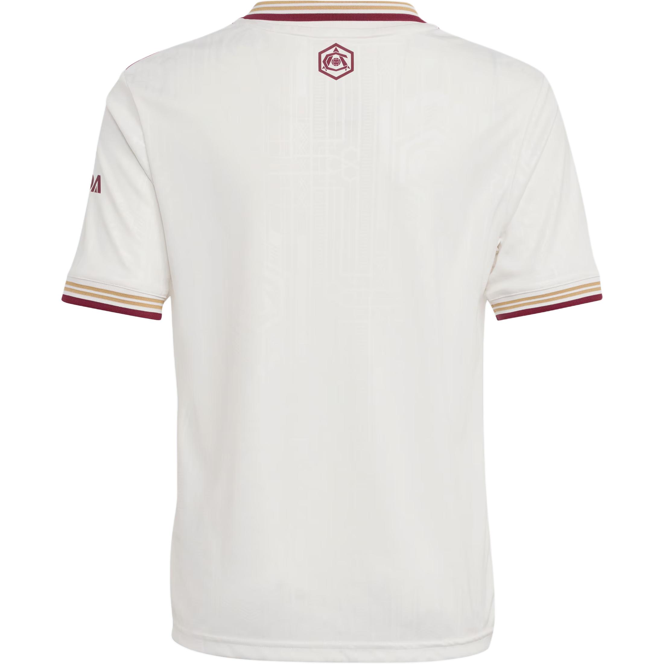 Детская футболка быстросохнущая SS25 ARSENAL 25/26 THIRD JERSEY Kids' Adidas Originals, белый/красный — фото 2