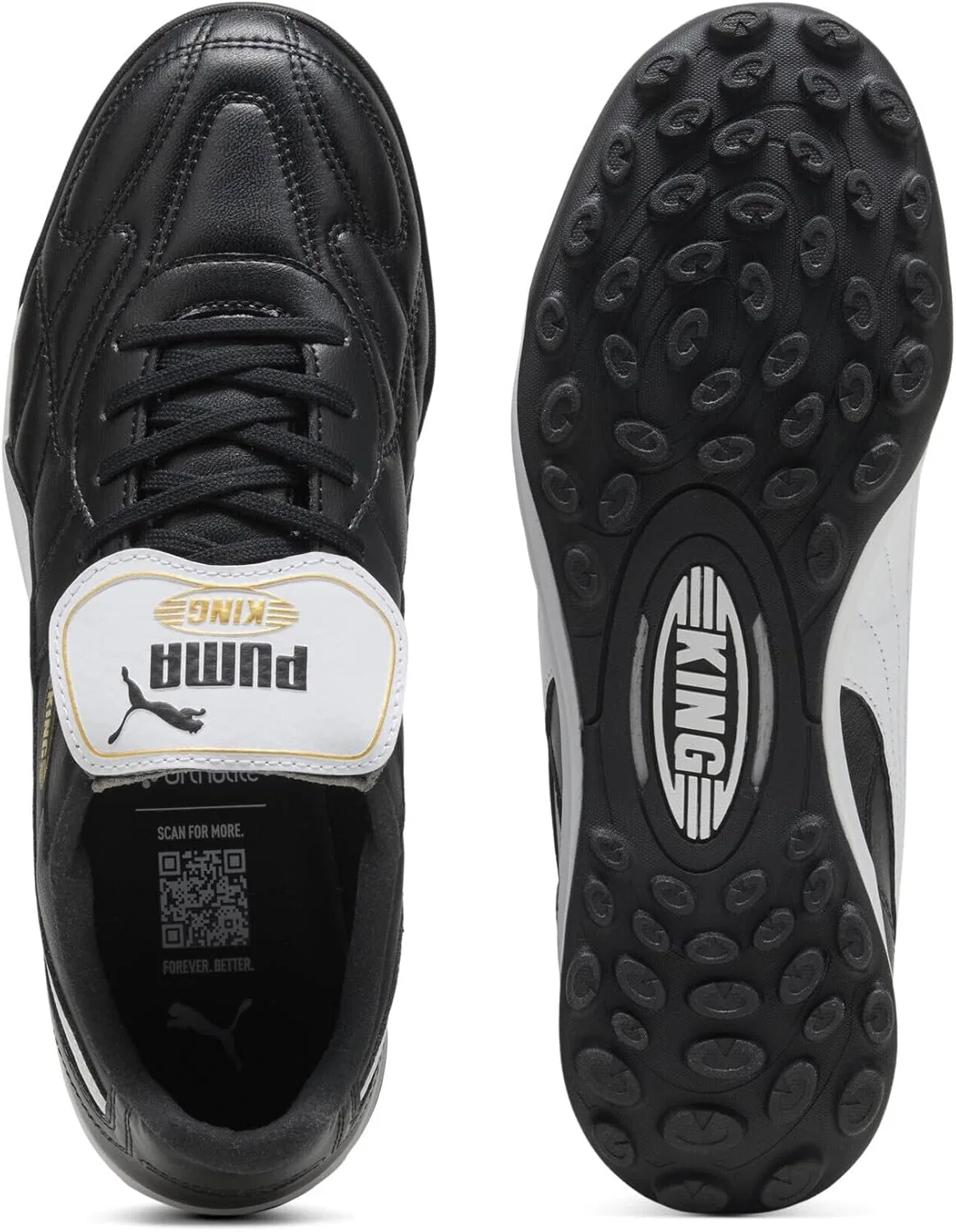 Мужские кроссовки PUMA King Top Turf, 2-Puma Black Puma White Puma Gold — фото 4
