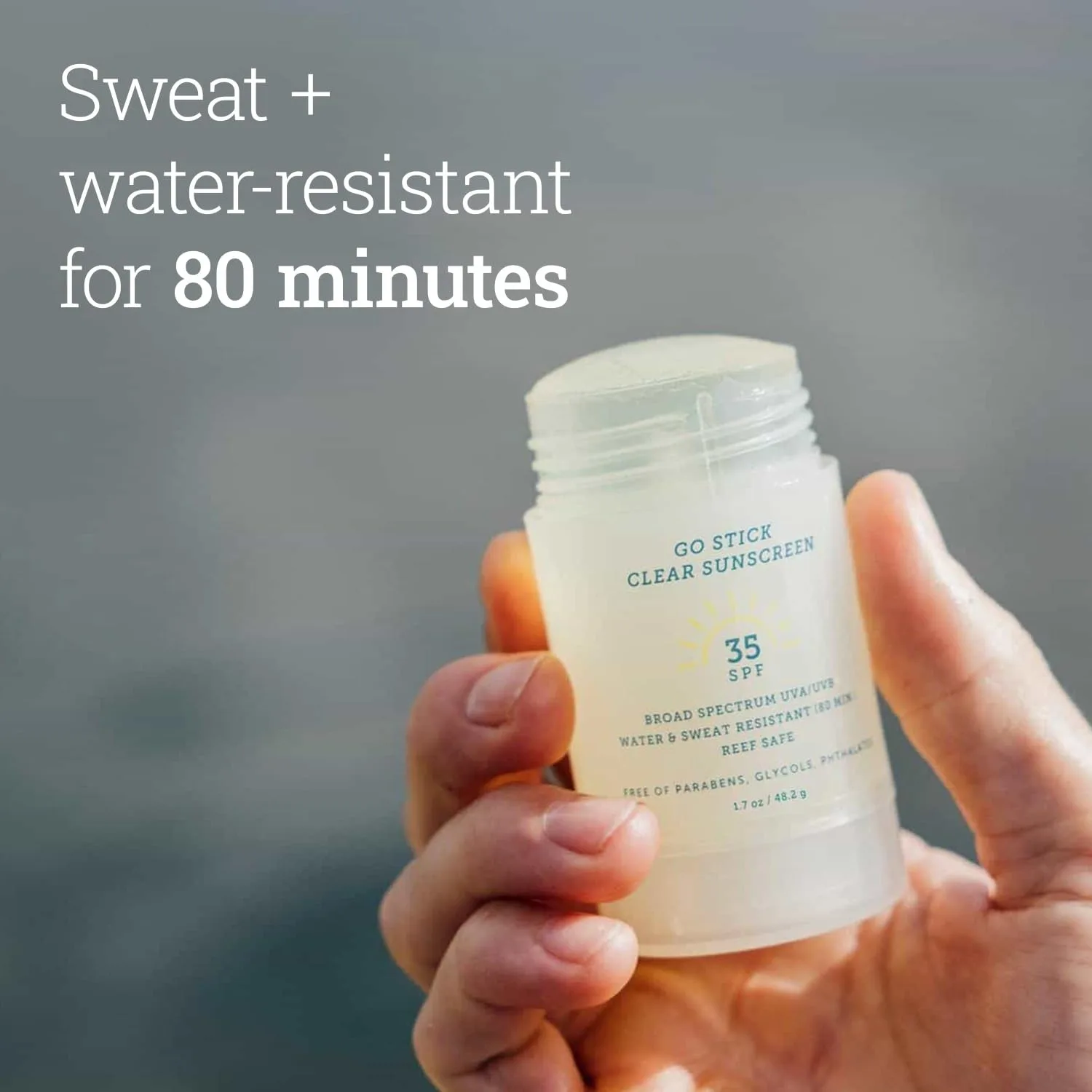 Oars + Alps солнцезащитный стик для лица, SPF 35, с витамином E и антиоксидантами, водостойкий, для всех типов кожи, 48 г 48.20 г (1 шт.), Clear — фото 4