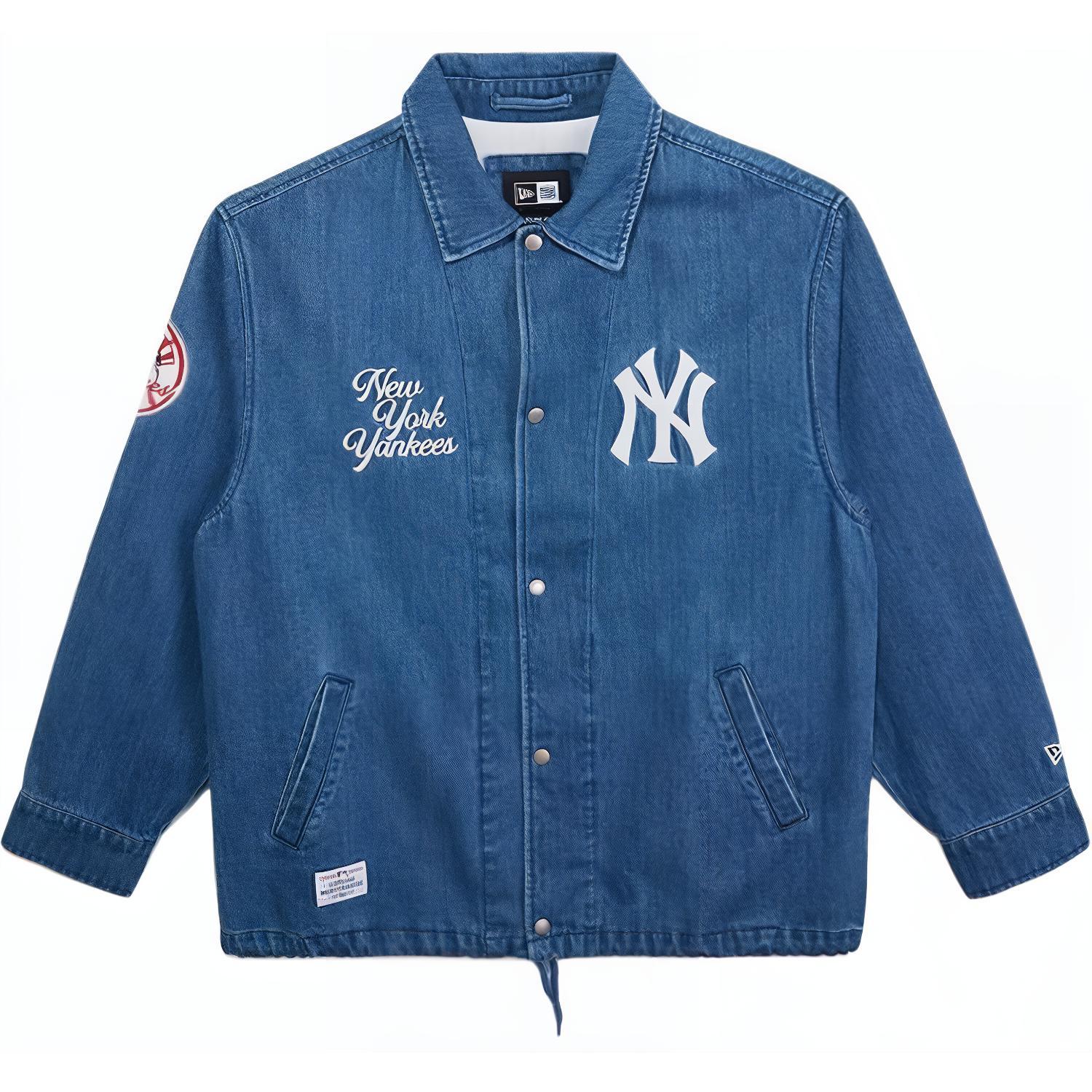 

New Era Джинсовая куртка унисекс голубой деним, Denim Blue