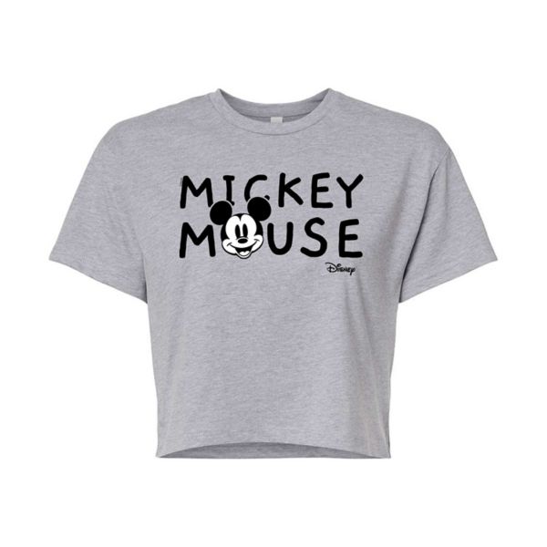 

Укороченная футболка с принтом Микки Мауса и его друзей для подростков Disney, серый