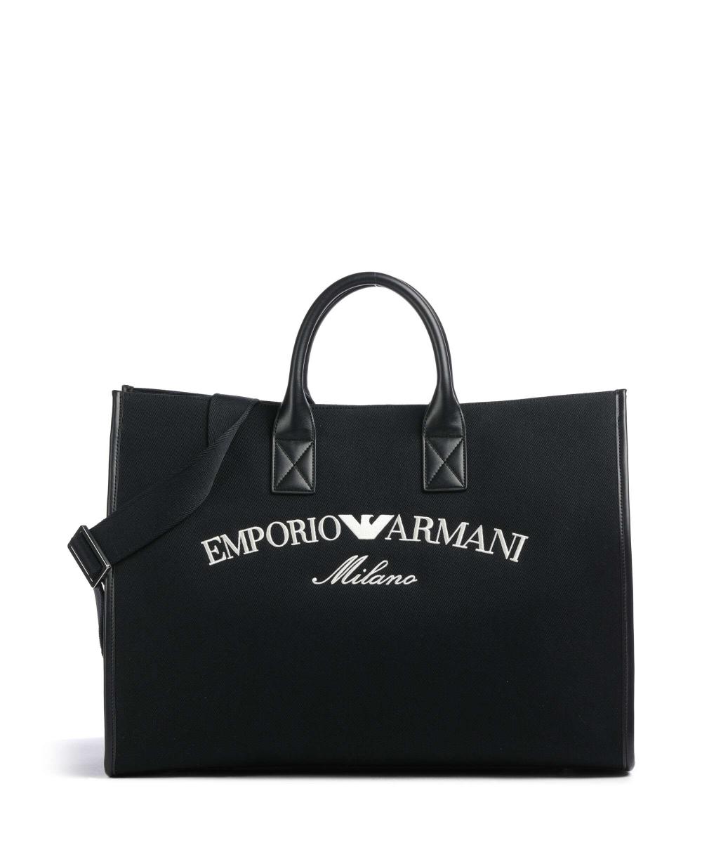 

Хлопковая сумочка Emporio Armani, синий