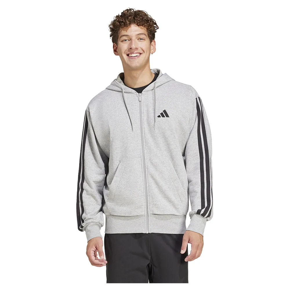 

Толстовка adidas Essentials 3 Stripes French Terry full zip, серый