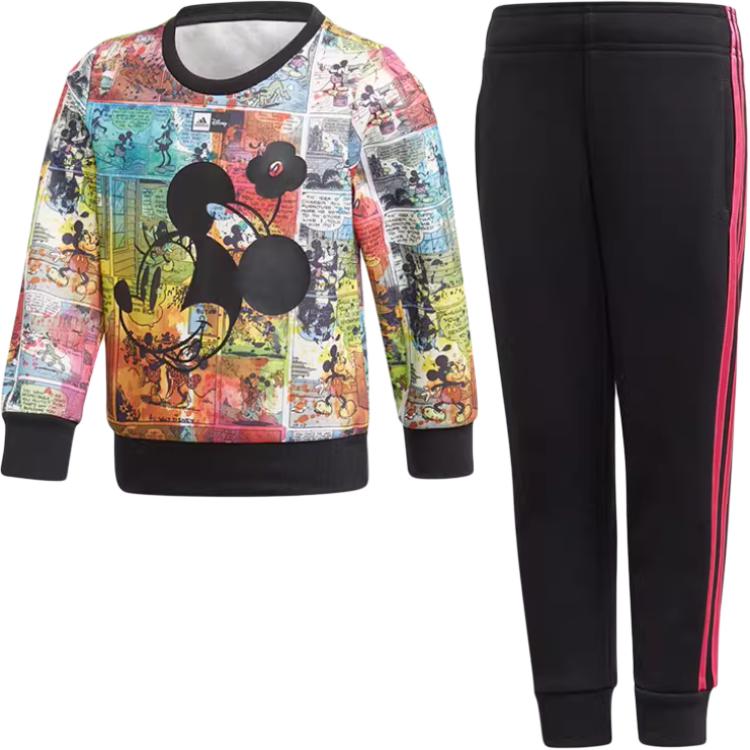 

Детская повседневная спортивная футболка Disney черная для детей 3-7 лет Adidas