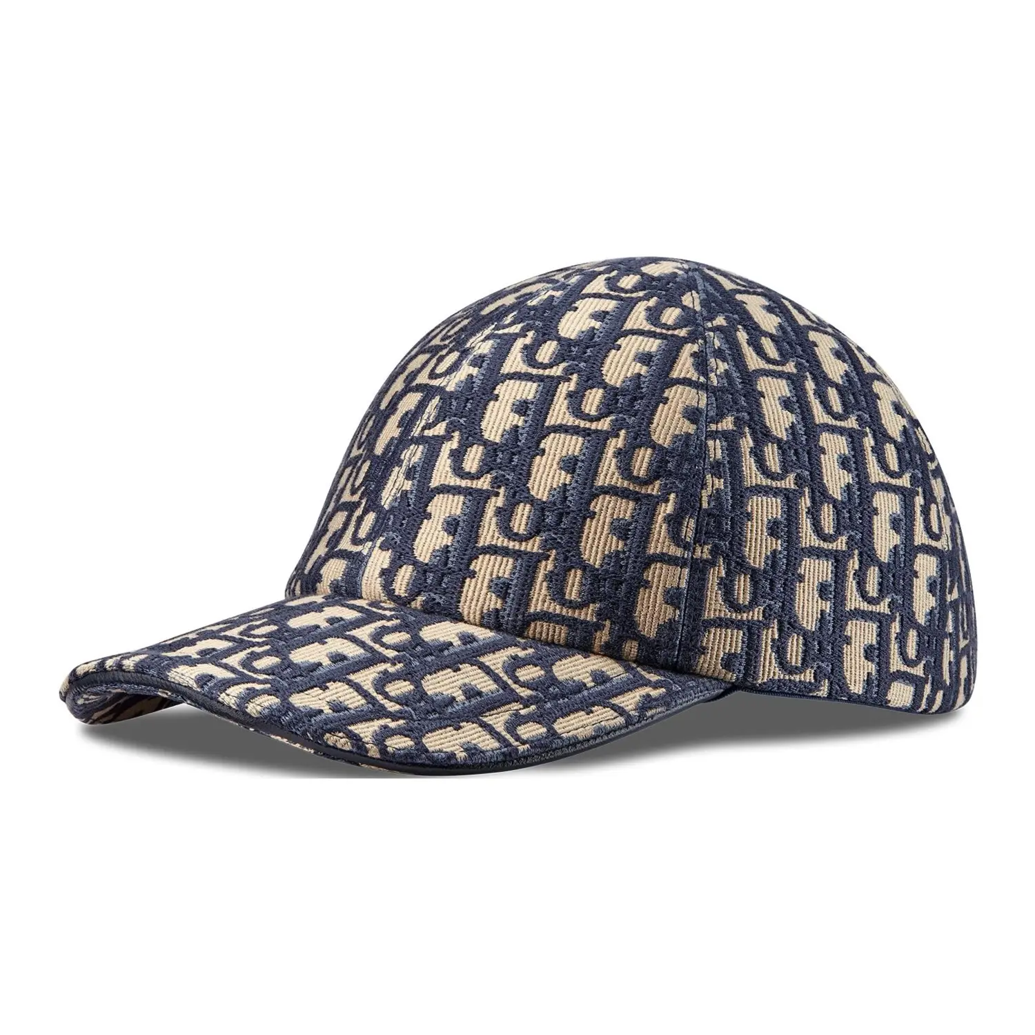 DIOR Бейсболка из овчины унисекс коричнево-голубая, Brown/Blue — фото 3