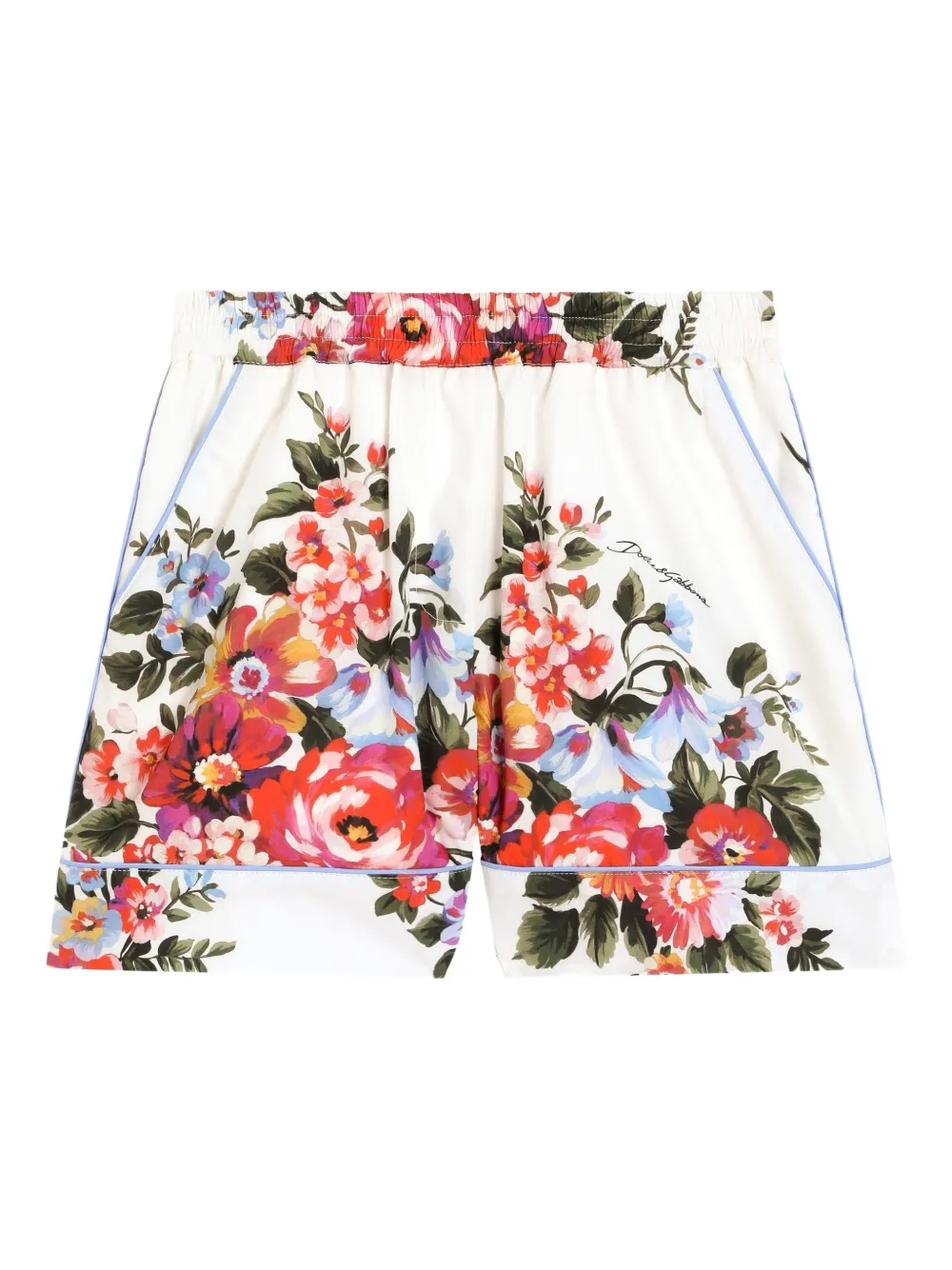 Шорты с цветочным принтом Dolce & Gabbana Kids, белый — фото 2