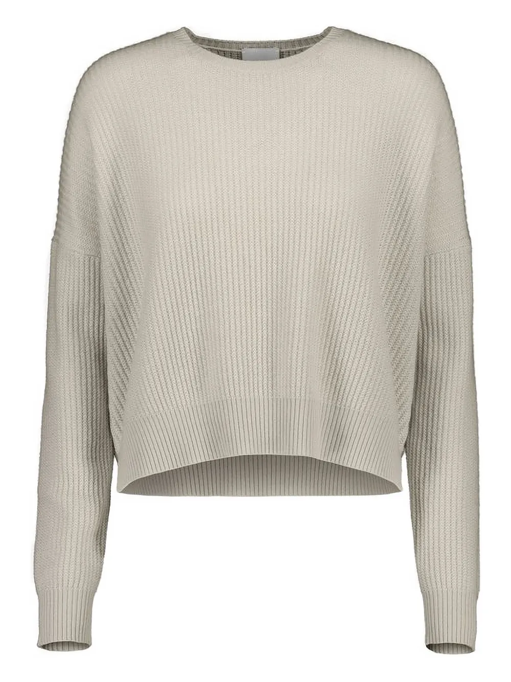 

Вязаный свитер в рубчик ALLUDE, серый