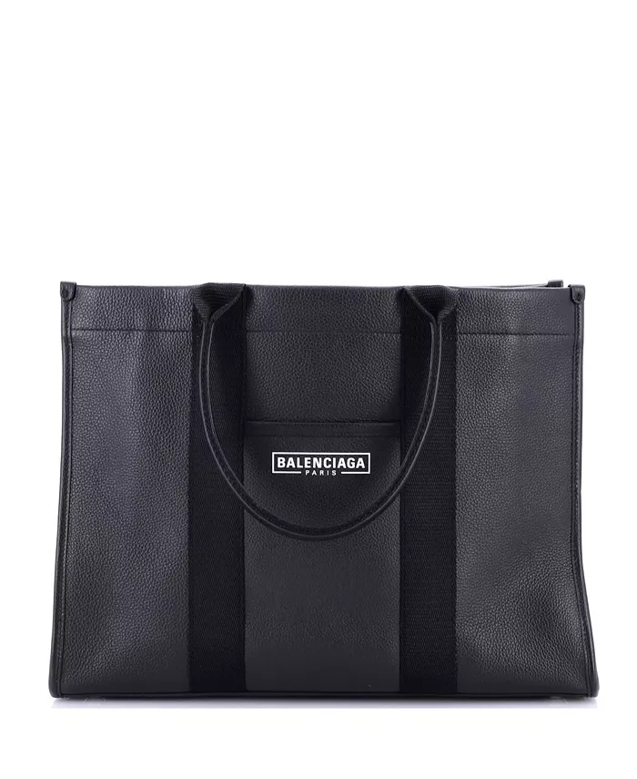 

Средняя сумка-тоут из холста с металлической фурнитурой Pre-Owned Balenciaga, черный
