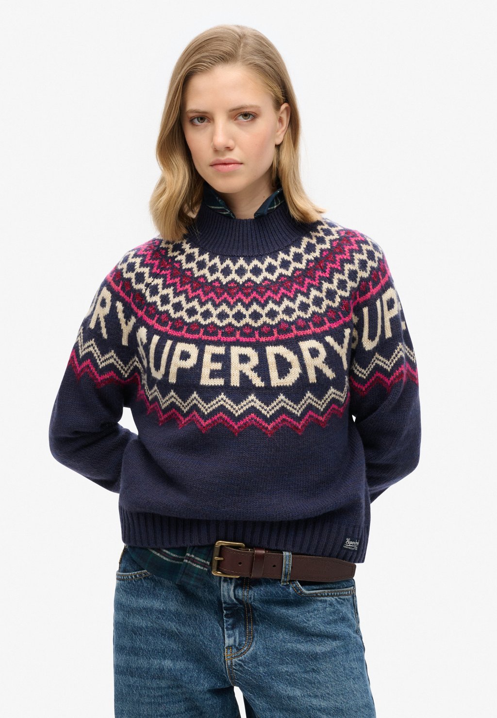 

Джемпер FAIRISLE BRANDED Superdry, синий