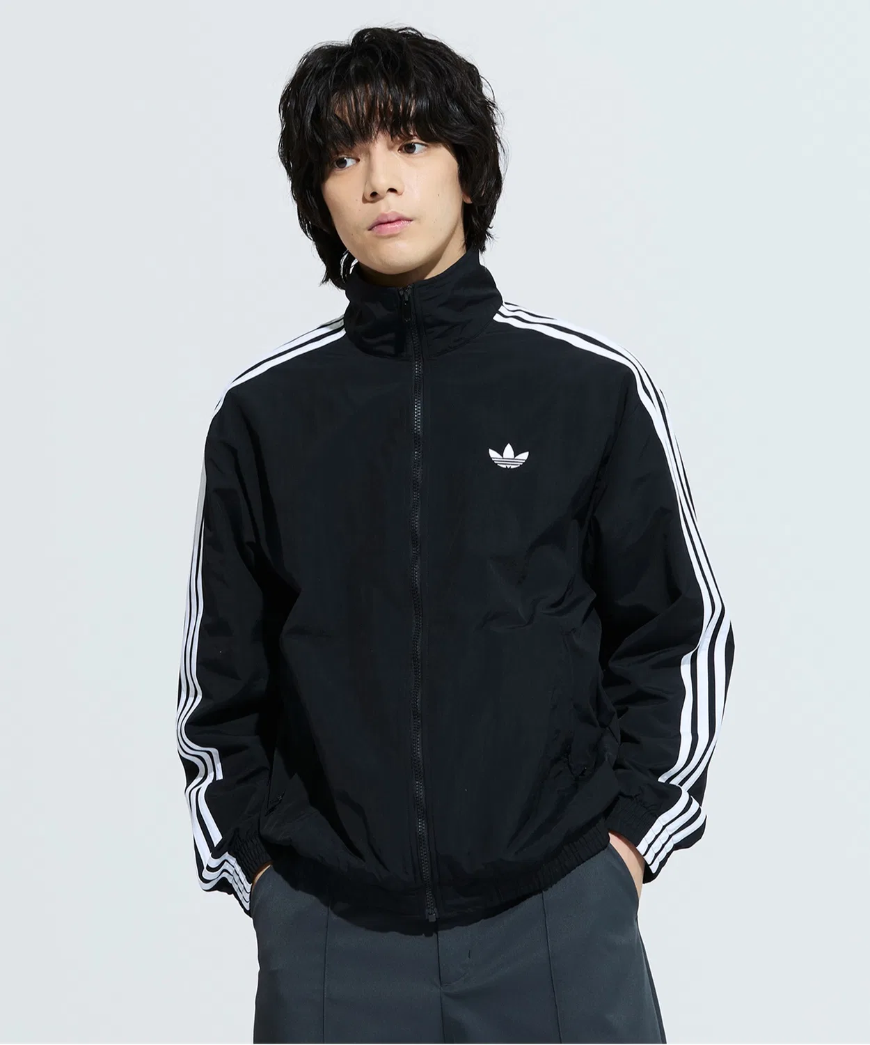 Толстовка Firebird Woven Track Top adidas Originals, чёрный