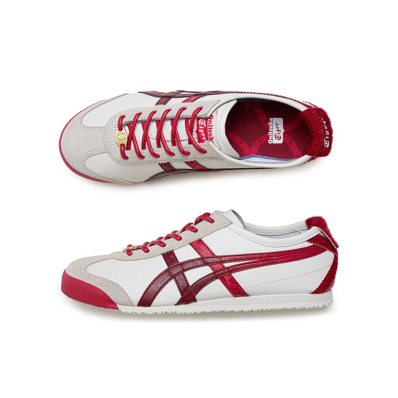Onitsuka Tiger Mexico 66 CNY Support Low Top повседневная обувь Unisex белый красный — фото 4