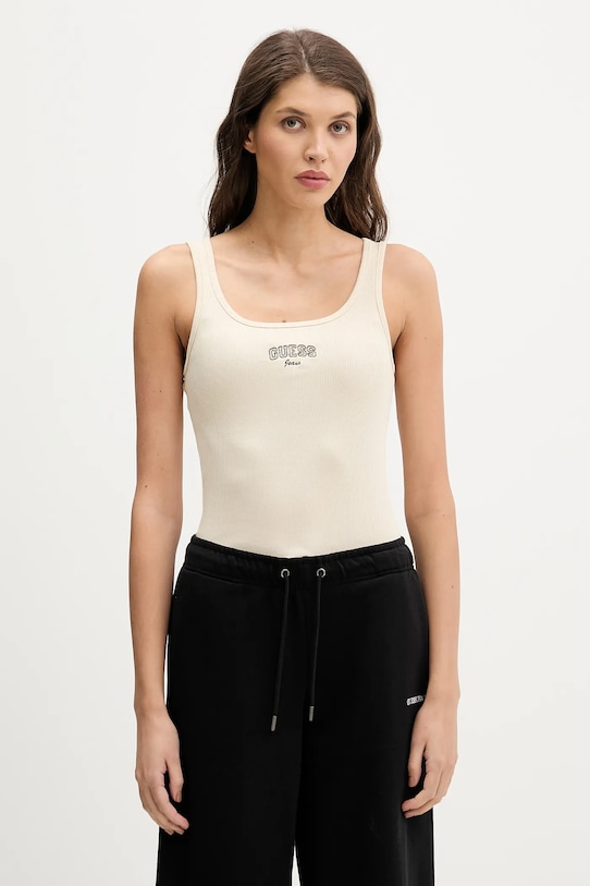 

Топ Guess Jeans, бежевый