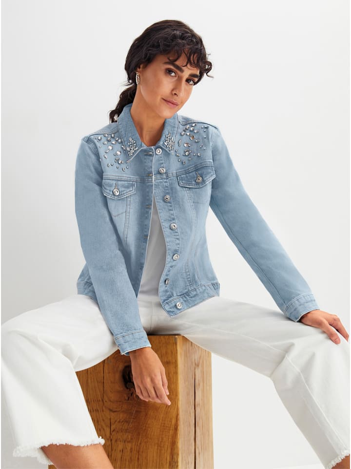 

Creation L Джинсовая куртка синего выбеленного цвета