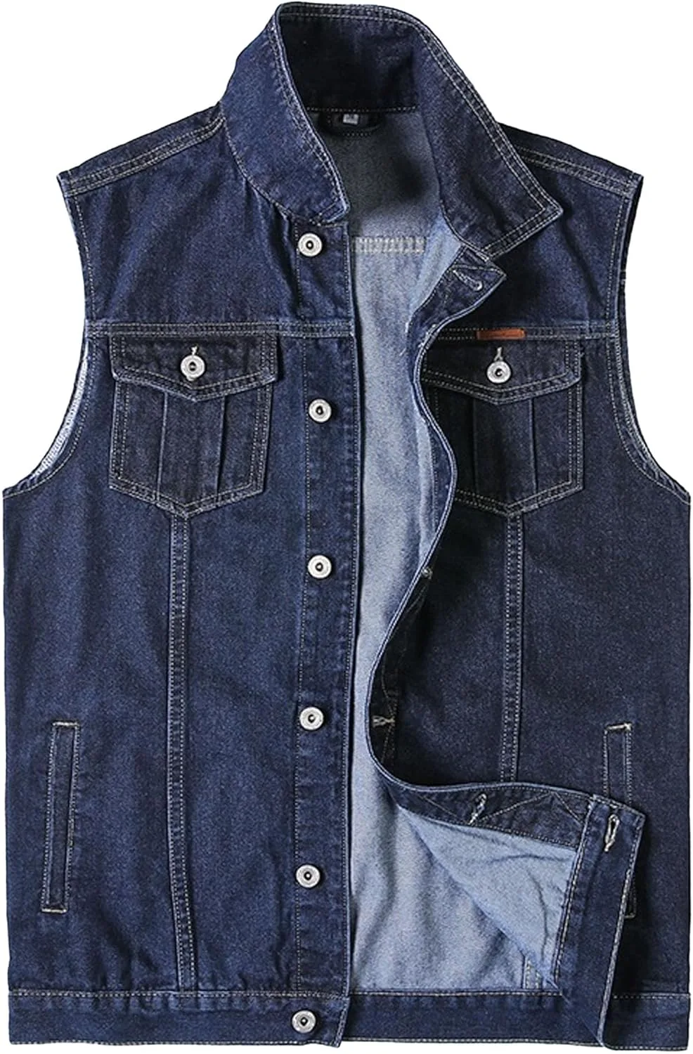 Мужская свободная безрукавка деним джекет casual жилет Generic, Blue1