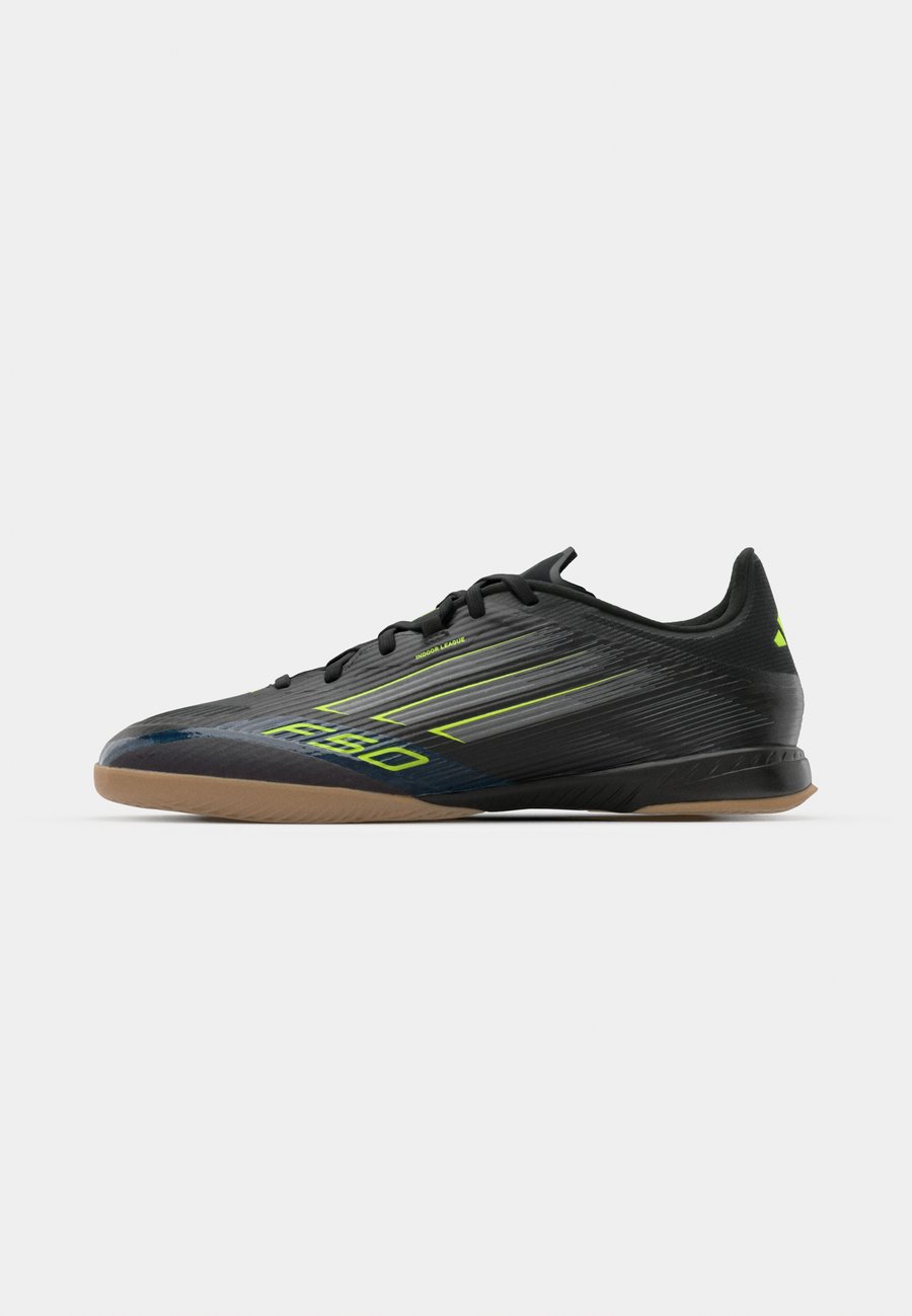 Кроссовки Adidas Performance F50 LEAGUE INDOOR FOOTBALL BOOTS, Core Black/Iron Metallic/Lucid Lemon/Black — фото 2