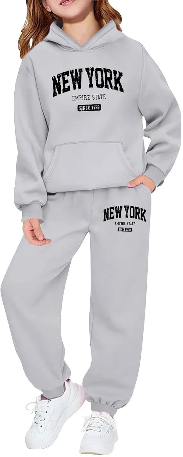 Детский спортивный костюм с принтом, Light Gray