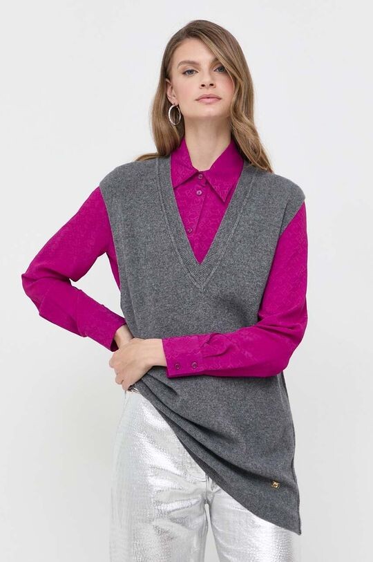 

Свитер из смесовой шерсти Pinko, серый