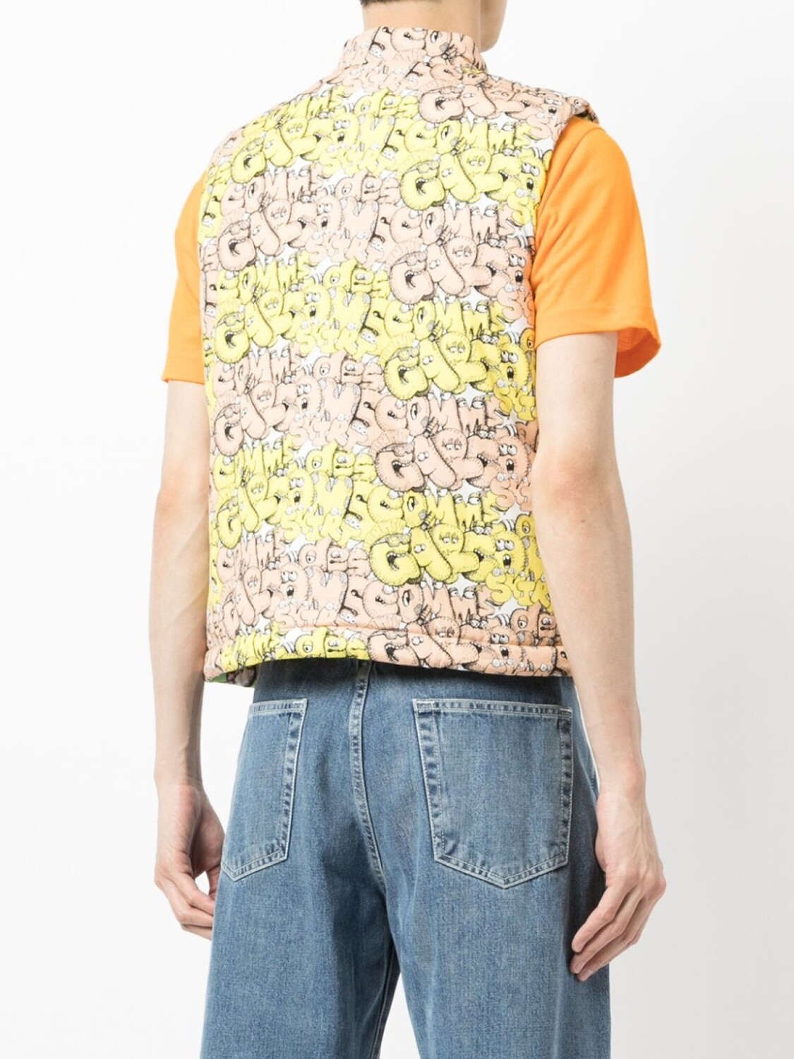 Дутый жилет с логотипом Comme Des Garçons Shirt, желтый — фото 4