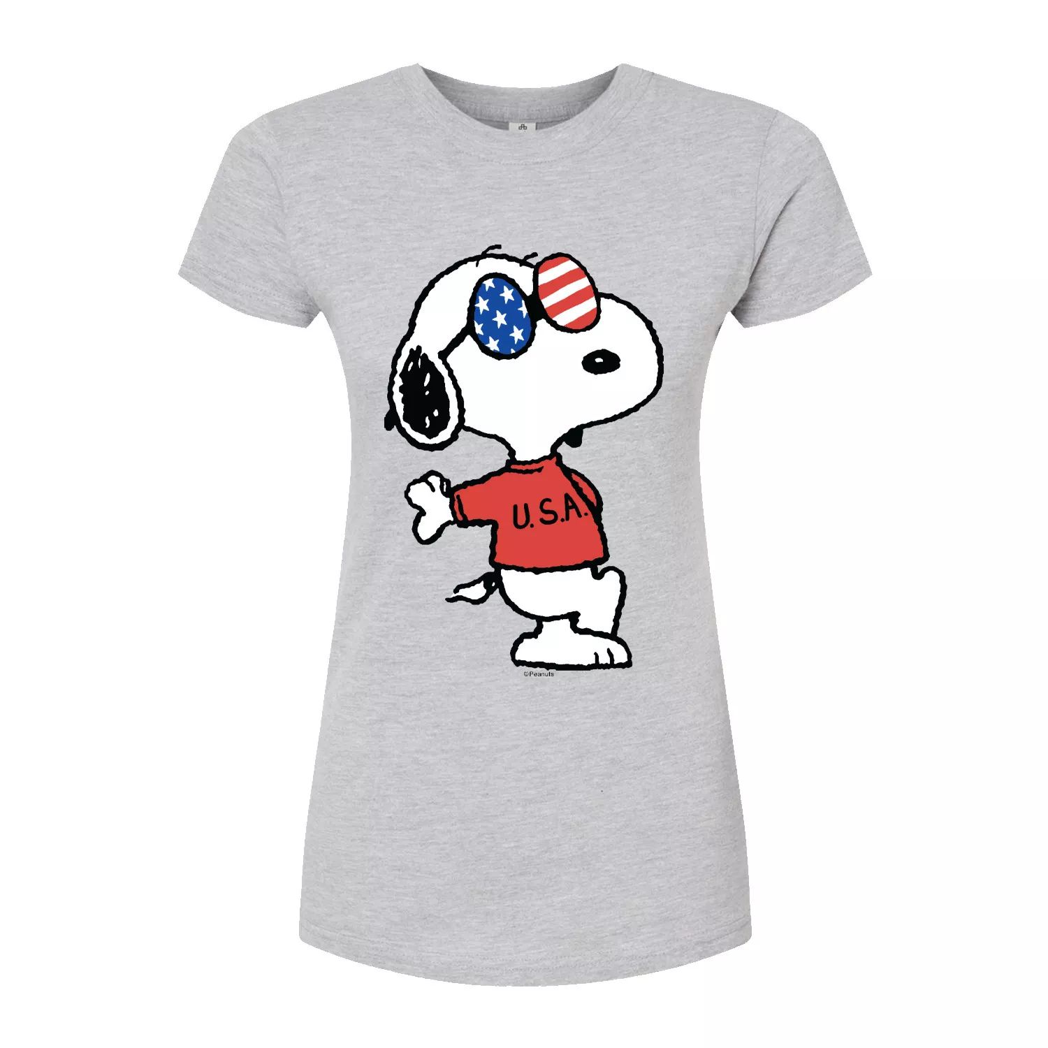 

Детская облегающая футболка Peanuts Americana Snoopy Licensed Character, серый